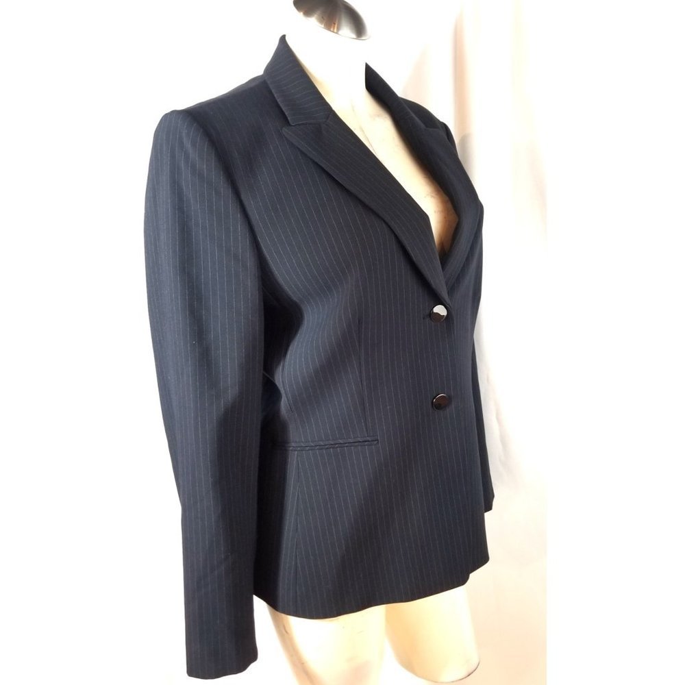 Tahari ASL 12 Blue Pinstripe Blazer - Picture 6 of 7
